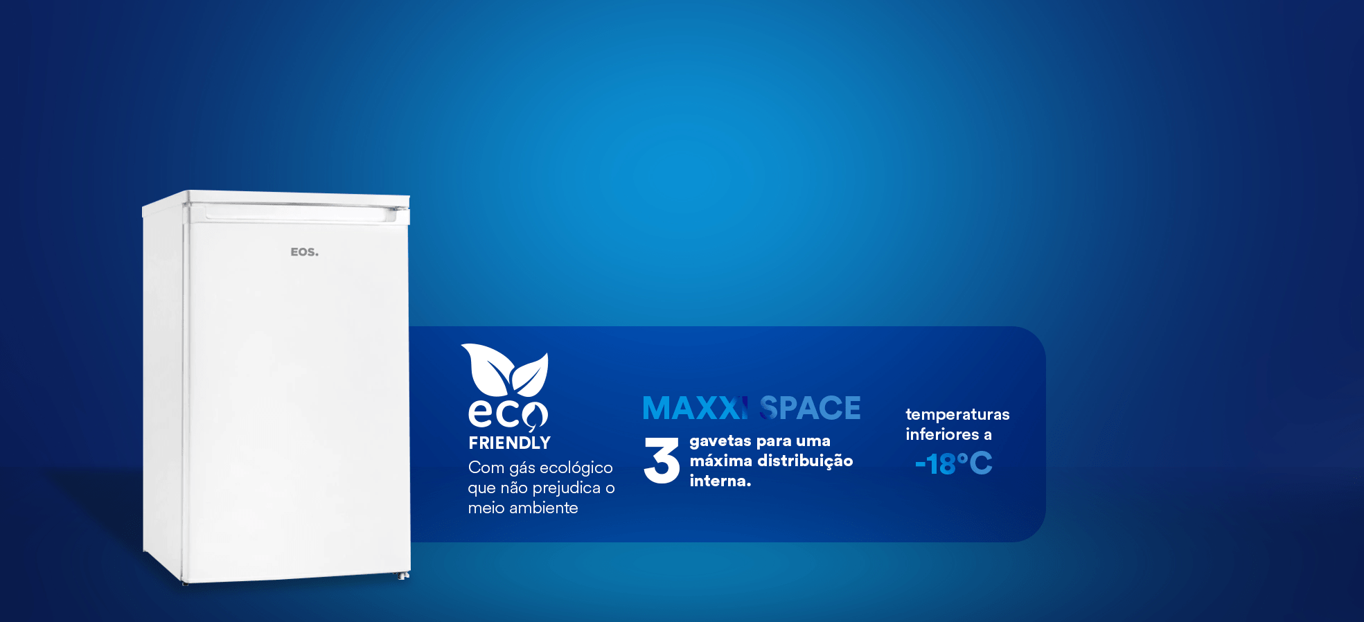 Freezer Vertical EOS EcoGelo 92 Litros EFV110