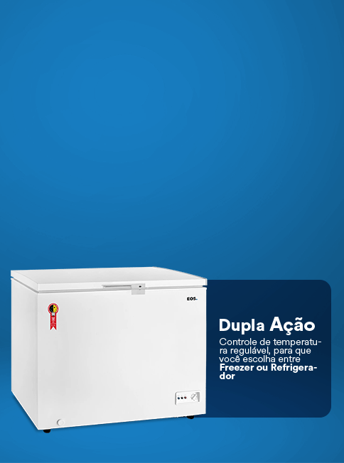 Freezer e Conservador Horizontal EOS EcoGelo 282 Litros Efh350X 110V