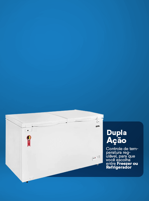 Freezer e Conservador Horizontal EOS EcoGelo 445 Litros 2 Portas